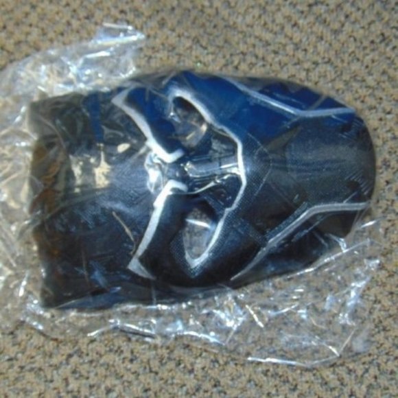 Marvel Black Panther Halloween Costume 12/14 Muscle Jumpsuit w/ Boot Tops & Mask - Picture 4 of 7